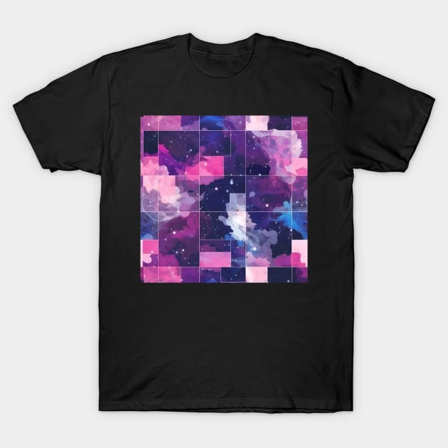 Boundless Cosmos - Infinite Nebula Seamless Pattern T-Shirt by nelloryn